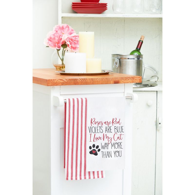 C&F Home Love My Cat More Flour Sack Towel Valentine's Day Love Romantic 18" X 27" Machine Washable Kitchen Towel For Everyday Use Decor Decoration, 4 of 6