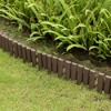 Gardenised Decorative Interlocking Half Log Lawn Edging Garden Ornamental Fence Border, Pack of 8 - 2 of 4