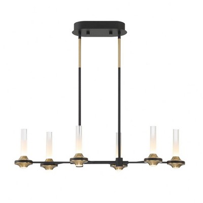 Eurofase Lighting Torcia 12 - Light Chandelier in  Black/Brass