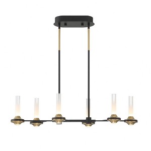 Eurofase Lighting Torcia 12 - Light Chandelier in  Black/Brass - 1 of 1