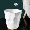LunaLulinlk White 2.64 Gallon Bathroom Trash Can, Small Trash Can for Kitchen, Bathroom, Office, Bedroom, Living Room Trash Can - 2 of 4