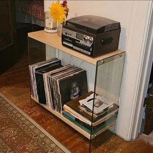 ARTLOGE 31.5in/40in/48in Coffee Table Rectangular Tempered Glass Wood-tone MDF Table W/ Shelf Living Room - 1 of 4
