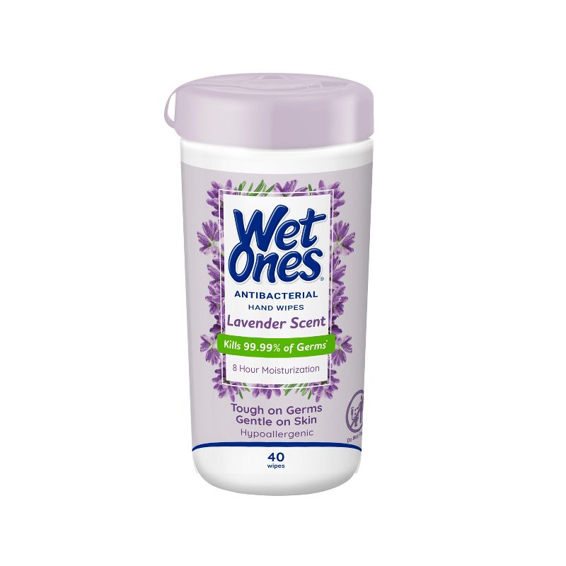 Wet Ones Lavender Antibacterial Hand Wipes - 40ct, 1 of 11