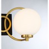Savoy House Alhambra 3 - Light Vanity in  Matte Black/Warm Brass - 2 of 4