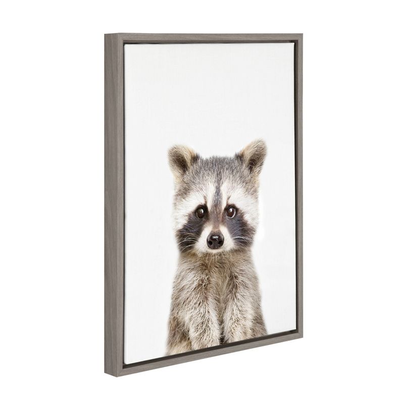 Sylvie Raccoon Framed Canvas by Amy Peterson - Kate and Laurel, 2 of 7