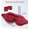 Albatross Health Sleep Eye Mask for Men and Women, Ideal for Lash Extensions, Travel Blackout Night Blindfold with Adjustable Strap - 4 of 4