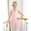 Arshiner Kid Girls Hollow Back Ballet Leotard with Skirt Sleeveless Dance Dresses Ballet Pink 150 - 2 of 4