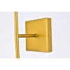 Elegant Lighting Neri 2 lights brass and white glass wall sconce - 4 of 4