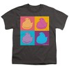 Easter In Squares In Four Colors Kids T-Shirt For Youth Charcoal - 2 of 4