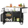 ORRD Outdoor Grill Cart with Wheels, 83-Gal Storage Patio Kitchen Island, Waterproof BBQ Serving Table & Rolling Bar Cart for Party - 4 of 4