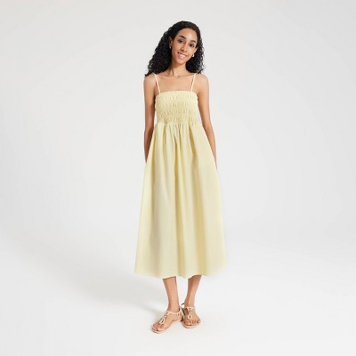 Women's Smocked Midi Slip Dress - A New Day™