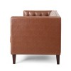 Pondway Contemporary Faux Leather Tufted 3 Seater Sofa - Christopher Knight Home - 4 of 4