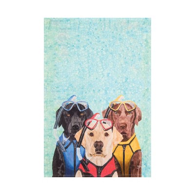 C&F Home Snorkel Dog Printed Flour Sack Kitchen Towel