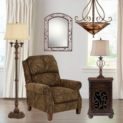 Eden Park French Bronze 40" Rectangular Beveled Wall Mirror