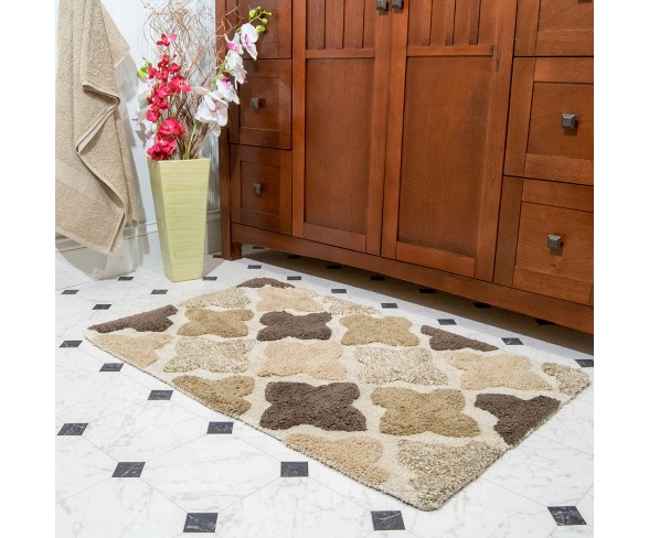 Alloy Moroccan Tiles 2 Piece Bath Rug Set Khaki - Chesapeake Merchandising Inc.