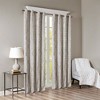 Knitted Jacquard Damask Design Blackout Curtain Panel, Heavyweight Fabric Light Blocking Curtain for Luxurious Decor Style - 2 of 4