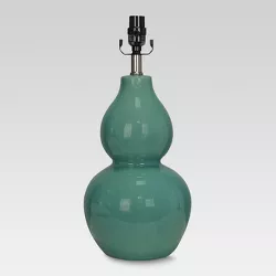 Double Gourd Ceramic Large Lamp Base Aqua - Threshold™