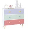 PDTEND Kids Toy Storage Organizer 3 Drawer, Baby Nightstand for Bedroom, Storage Cabinet - 2 of 4