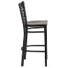 Emma and Oliver 2 Pack "X" Back Metal Restaurant Barstool - 4 of 4