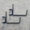 Pair of Clamp-On Steel Flower Box Brackets Black - ACHLA Design - 3 of 4