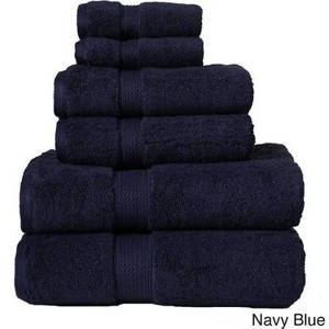 Cozy Home 100% Cotton 6 Piece Towel Set Navy - 1 of 3