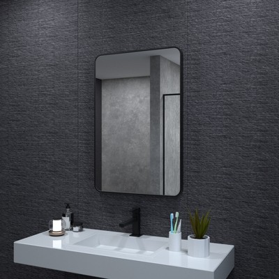 Damerin Anti-Rust 24x36 In. Aluminum Framed Rounded Rectangle Bathroom Wall Mirror