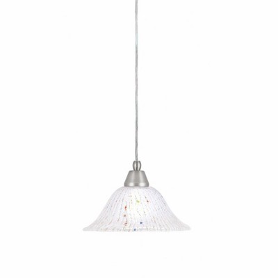 Toltec Lighting Any 1 - Light Pendant in  Brushed Nickel with 10" Frosted Crystal  Shade