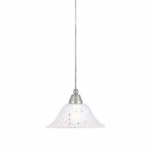 Toltec Lighting Any 1 - Light Pendant in  Brushed Nickel with 10" Frosted Crystal  Shade - 1 of 1