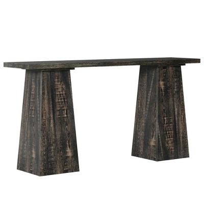 Resenkos Entryway Table, Console Sofa Table,63" Console Table, Wood Narrow Sofa Hallway Table Gray