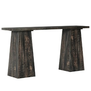 Resenkos Entryway Table, Console Sofa Table,63" Console Table, Wood Narrow Sofa Hallway Table Gray - 1 of 3
