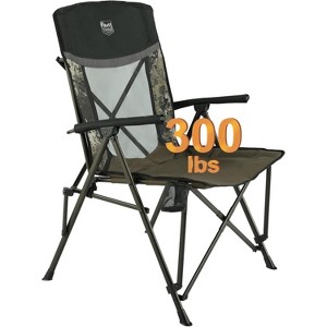 TIMBER RIDGE Heavy Duty Collapsible Padded Hard Arm and Cup Holder Foldable Outdoor Lounge Chairs for Lawn, Beach, Supports up to 300 lbs, Camo - 1 of 1