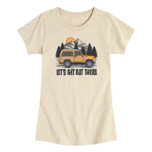 Girls' - Instant Message - Let's Get Out There Short Sleeve Graphic T-Shirt - 1 of 3
