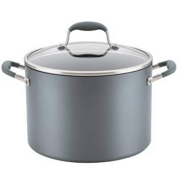 Circulon A1 Series With Scratchdefense Technology 8qt Nonstick Induction  Wide Stockpot With Lid Graphite : Target