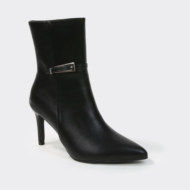 Berness Women's Kairi Buckle Detail Ankle Boots Black 10