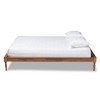 Romy Wood Bed Frame Ash Walnut - Baxton Studio - image 2 of 4