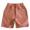 Kids' Organic Pull-on Shorts Orange Chambray - Jackalo - 2 of 4