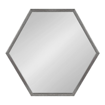 Laverty Hexagonal 30.5" Silver Framed Modern Wall Mirror