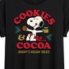 Women's - Peanuts - Snoopy Cookies and Cocoa Holiday Treats Oversized Graphic T-Shirt - 2 of 4