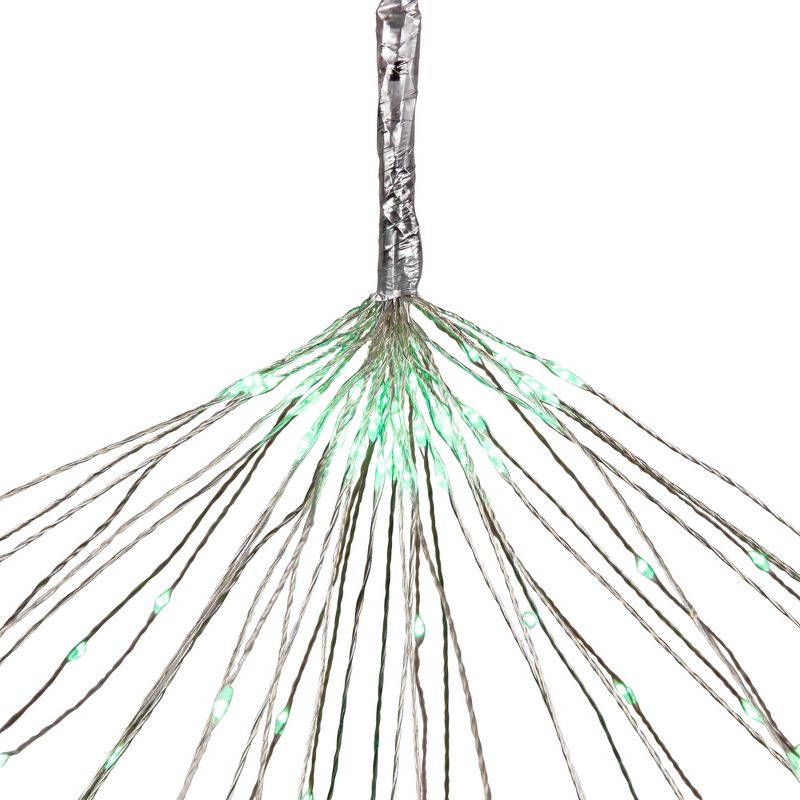 Northlight 20" LED Lighted Firework Silver Branch Christmas Decoration - Green Lights, 4 of 6