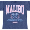 Girls' - Barbie - Malibu Varsity Fitted Short Sleeve Graphic T-Shirt - 2 of 4