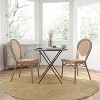 Merrick Lane Celia Set of Two Stacking Thonet Bistro Style Chair, PE Rattan Seat, and Metal Frame for Indoor/Outdoor Use - 2 of 4