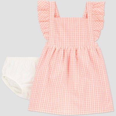 Carter's Just One You®️ Baby Girls' Gingham Dress - Peach