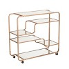 Maylynn Art Deco Mirrored Bar Cart - HZ2056 - Gold - SEI - 3 of 4