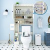 Vipbear Over The Toilet Storage Cabinet with Barn Doors,Bathroom Organizer Shelf,Tall Bathroom Storage Cabinet with Toilet Paper Holder for Restroom - 4 of 4