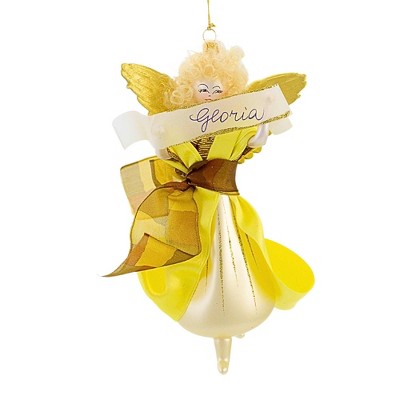 Italian Ornaments 7.5 Inch Vivaldi Gloria With Banner Angel Tree Ornaments