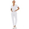 Saint Scrubs Womens 9-Pocket Medical Uniform Set- V-Neck Stretch Top with Seven Pocket Jogger Scrub Pant - 3 of 4