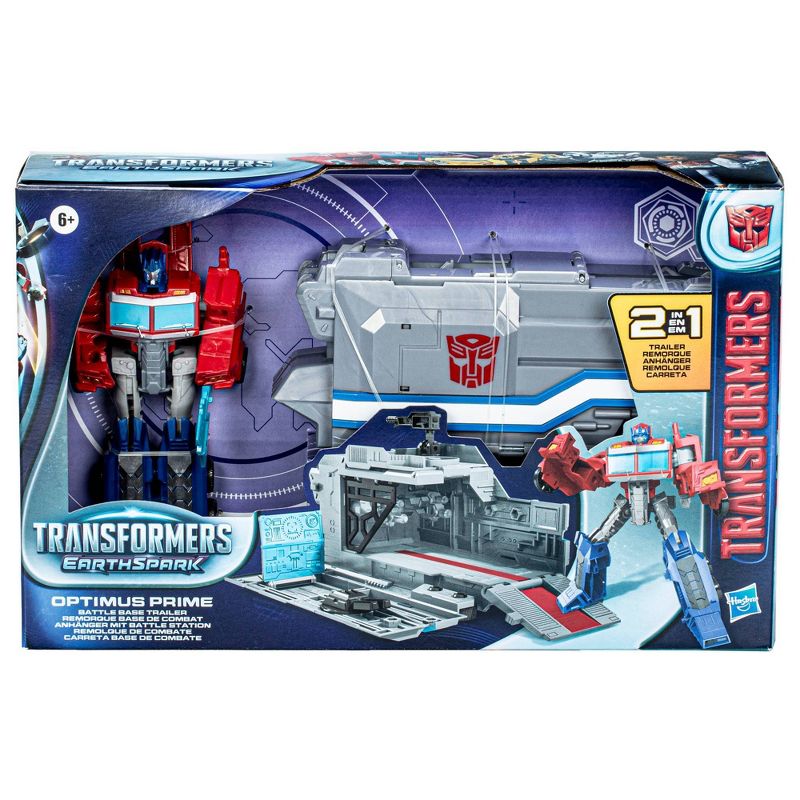 Transformers EarthSpark Optimus Prime Action Figure with Battle Base Trailer (Target Exclusive), 3 of 9