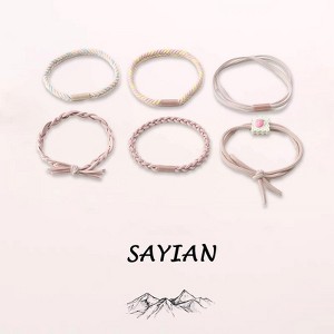 4 pcs Flower pattern Phone Circle Coil Hair Ties, Mixed color Hair circle, and Cute Hair Accessories - 1 of 3