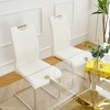 ALEXOUN Modern Dining Chairs Set of 6, PU Faux Leather High Back Upholstered Chairs, with Gold Metal Legs,for Kitchen,Living,Bedroom,Dining Room - 4 of 4