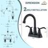 CASAINC 4 in. Centerset Double Handle Bathroom Faucet with 360° Swivel Spout, Stainless Steel Pop-up Drain in Oil Rubbed Bronze - 4 of 4